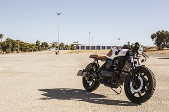 Parked motorbike